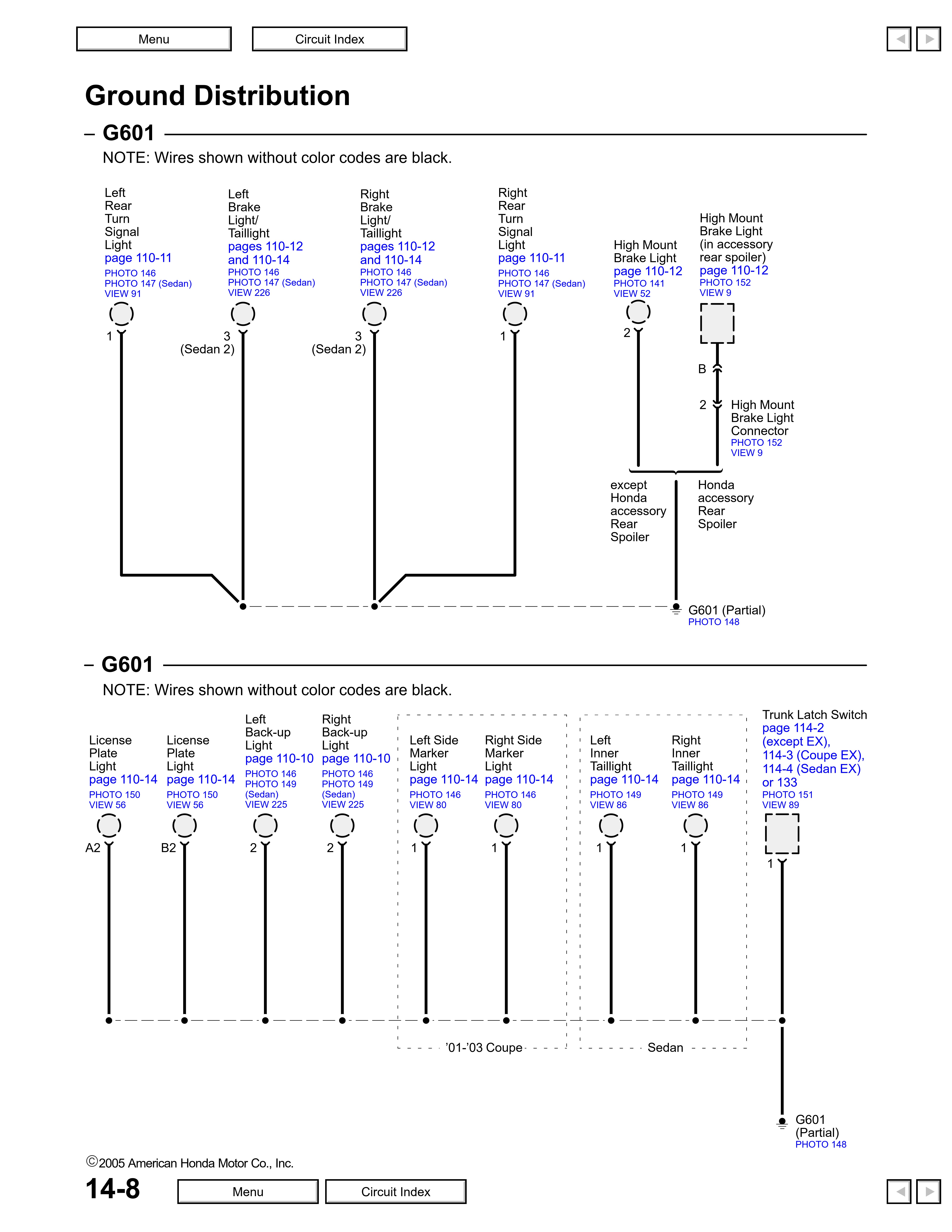 Honda Civic 2004 wiring diagrams
